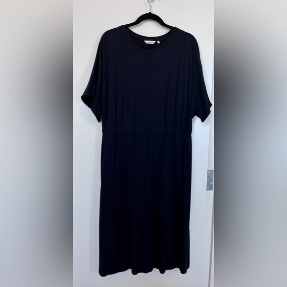 Marimekko Ikkunani Black Short Sleeve Midi Dress with Elastic Waist - Picture 4 of 13